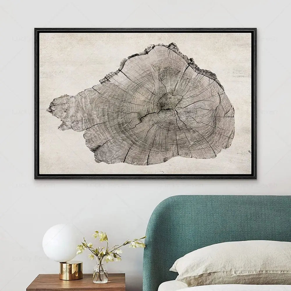 Tree Rings Abstract Canvas