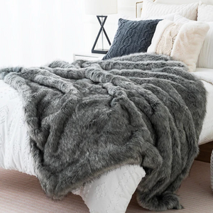 Fox Faux Fur Throw Blanket