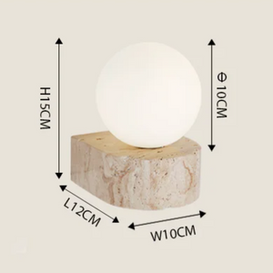 Faux Travertine Globe Wall Light