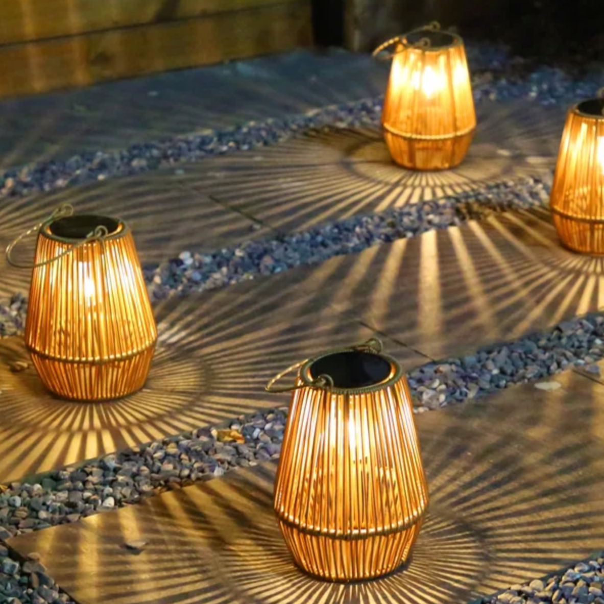 Solar Rattan Lantern