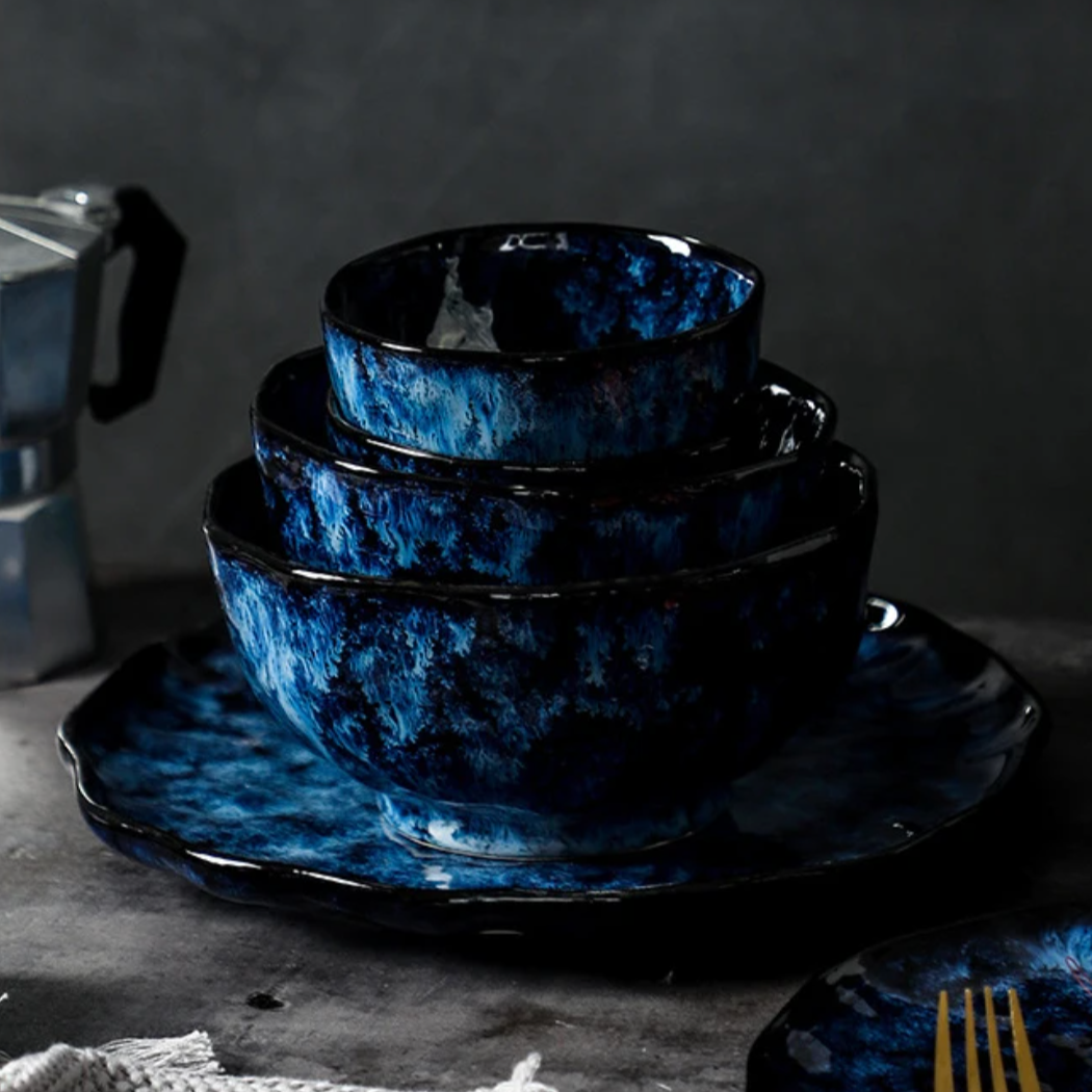 Blue Nebula 10-Piece Dinner Set