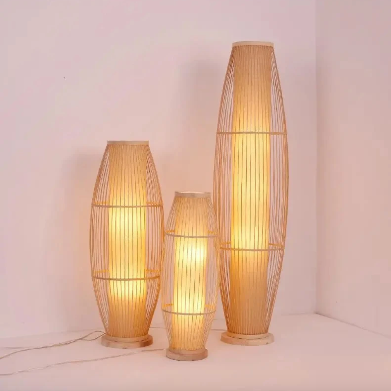 Bamboo Tower Floor Lamp