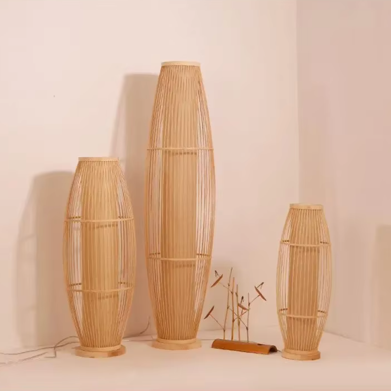 Bamboo Tower Floor Lamp