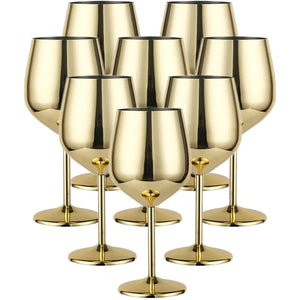 Stainless Steel 8-Piece Glassware Set