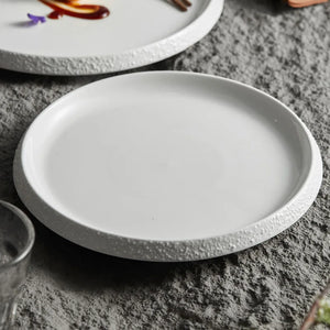 Minimalist White Ceramic Plate