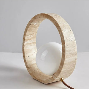 Sculptural Faux Travertine Lamp