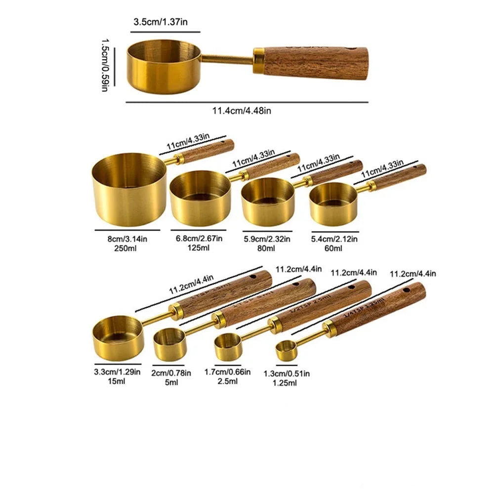 Rustic Measuring 8-Piece Spoon Set