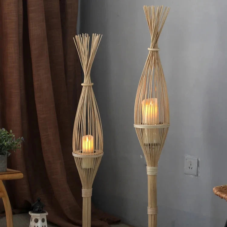 Woven LED Candlestick Lanterns