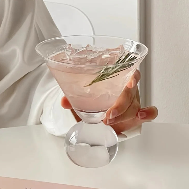 Crystal Globe Martini Glass