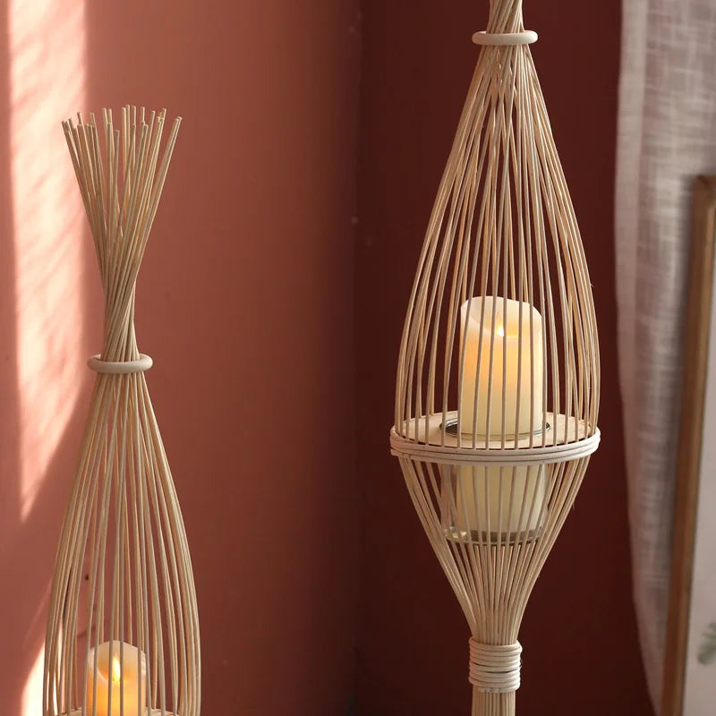 Woven LED Candlestick Lanterns