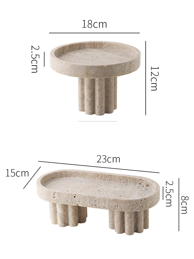 Faux Travertine Decorative Stands