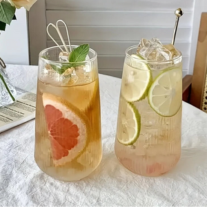 Rounded Ribbed Glasses 4-Piece Set