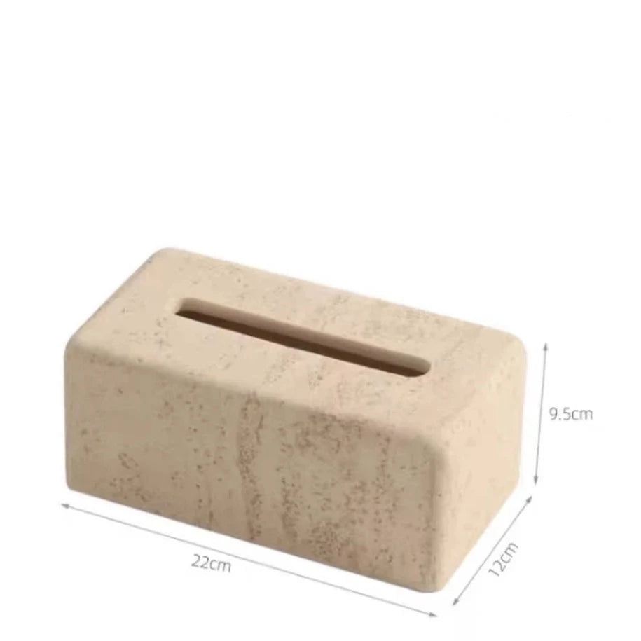 Faux Travertine Tissue Holder