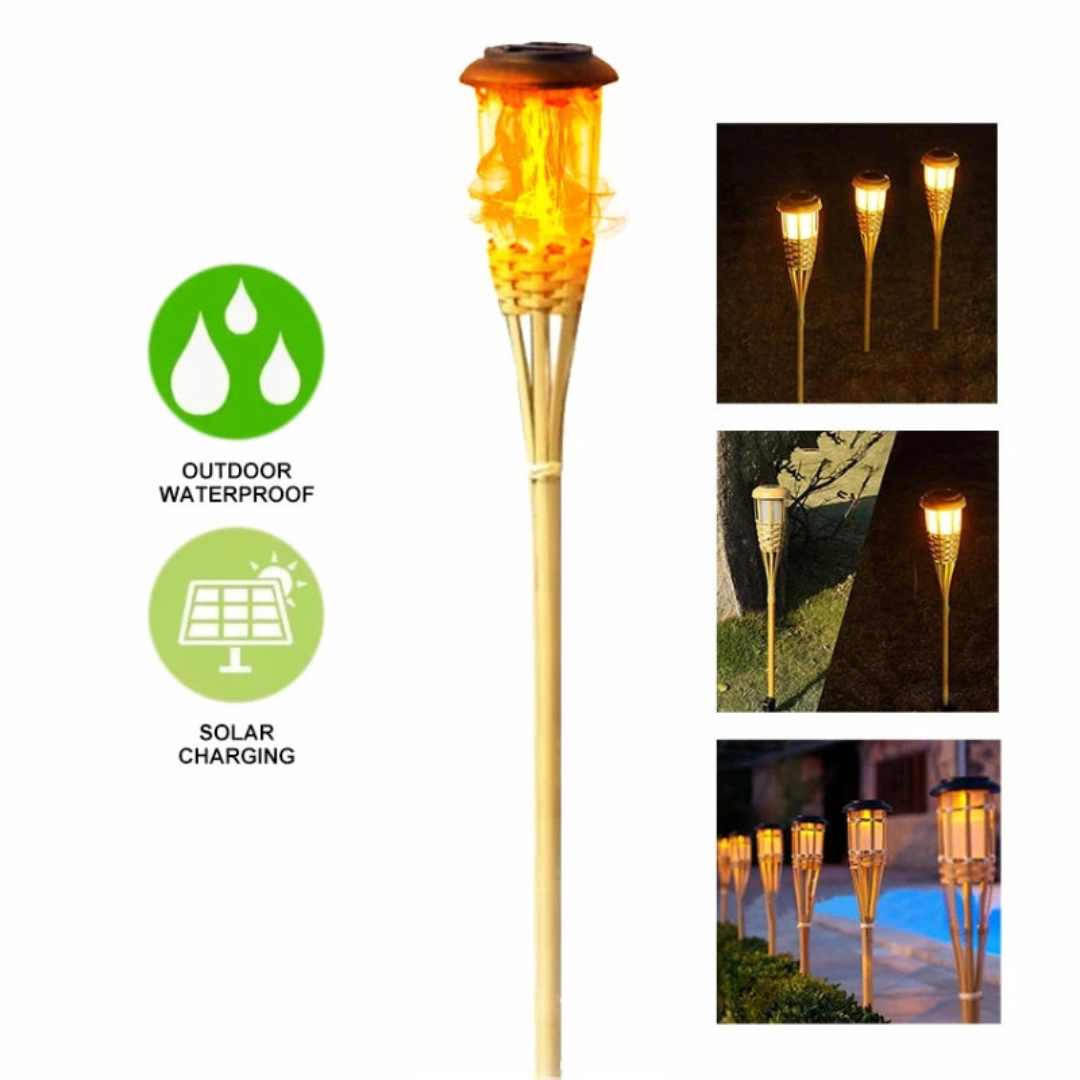 Solar Tiki Torch 5-Piece Set