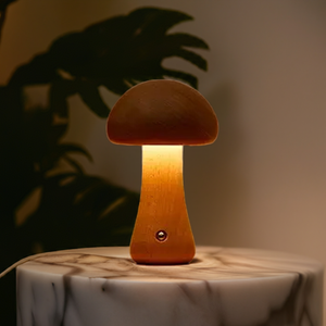 Wooden Mushroom Lamp