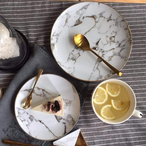 Jeu de 2 assiettes en marbre
