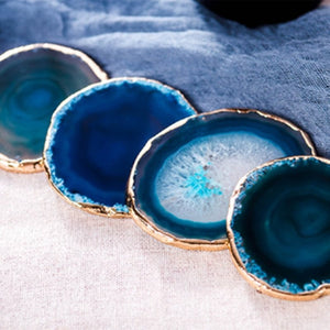 Blue Agate Coaster 2 Piece Set - Breck and Fox