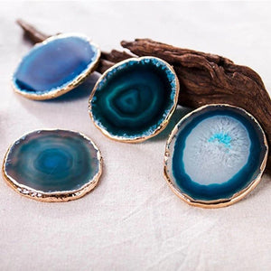 Blue Agate Coaster 2 Piece Set - Breck and Fox