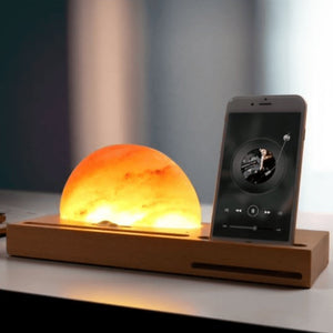 Himalayan Salt Lamp Wireless Charging Station - Breck and Fox
