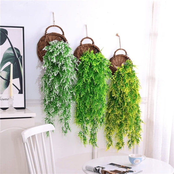 rattan hanging wall planter Rattan Hanging Wall Planter